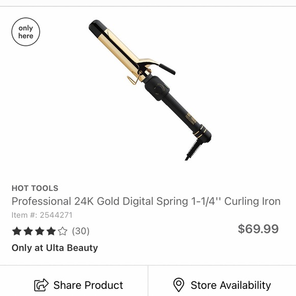 Hot Tools professional-1-1/4” curling iron. USED ONCE - Picture 1 of 7